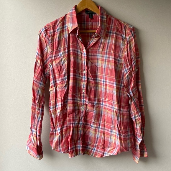 Ralph Lauren lightweight plaid button down - Picture 1 of 5